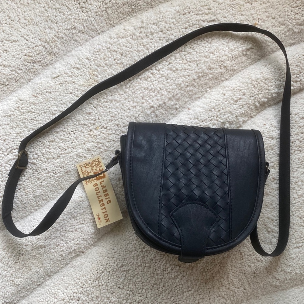 Black Leather Shoulder Purse